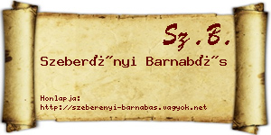 Szeberényi Barnabás névjegykártya